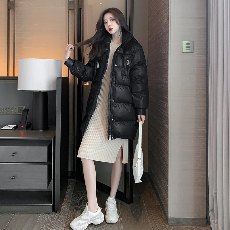 

cotton-padded Winter jacket female 2020 new collar long little in leisure fashion female joker warm coat
