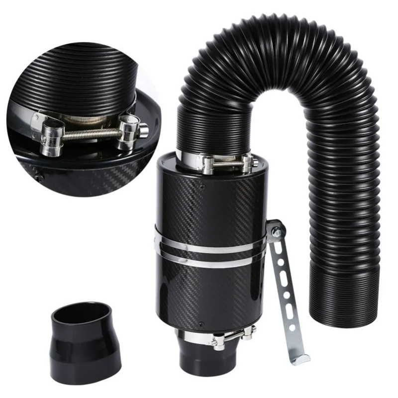 Car Cold Air Filter Induction Kit High Flow Ducting Intake Admission Bent Stretch Tube Pipe Hose Universal | Автомобили и