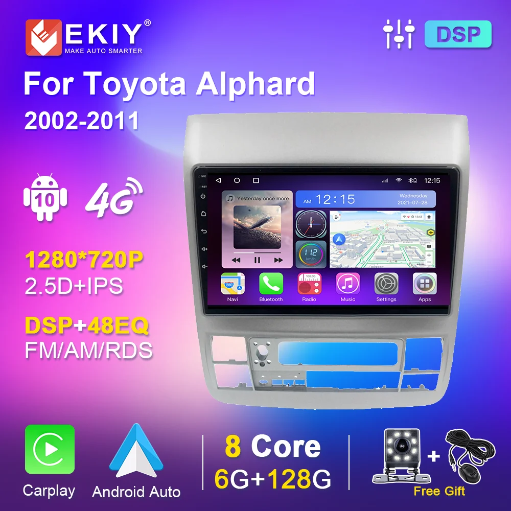 

2 Din IPS Android Radio For Toyota Alphard 2002-2011 DSP Car Multimedia Video Player Navigation GPS TPMS OBD Carplay No 2din cd