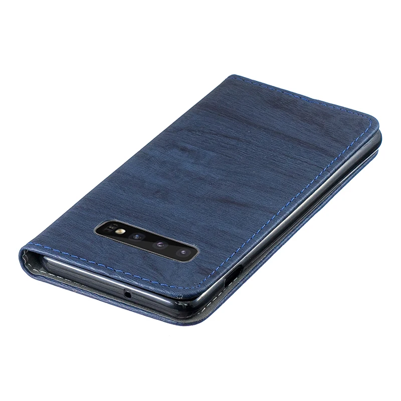Кожаный чехол с текстурой дерева для samsung Note 10 Plus Pro S10 S9 S8 Plus S10E Note 8 9 S7 Edge A8 A7 откидной бумажник силиконовый чехол