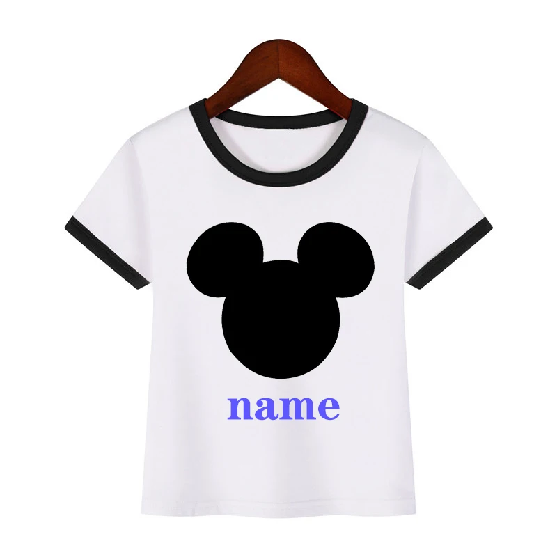 Футболка для мальчиков и девочек с персонализированным принтом мыши детские