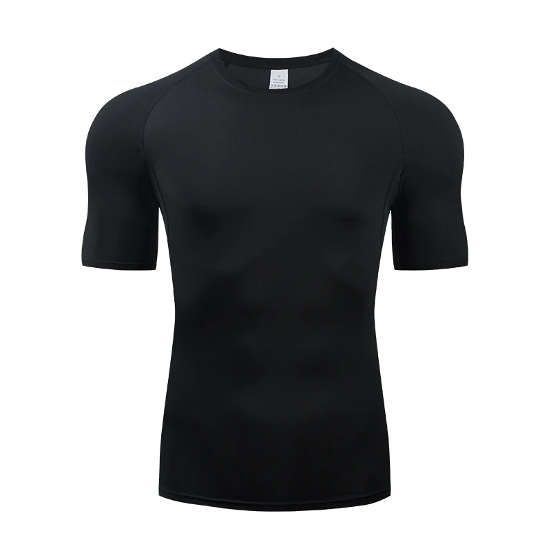 

Men's Compression o-neck T-shirt Breathable Fitness Tight Sportswear Riding Workout Quick Dry Short Sleeve Shirt Sports
