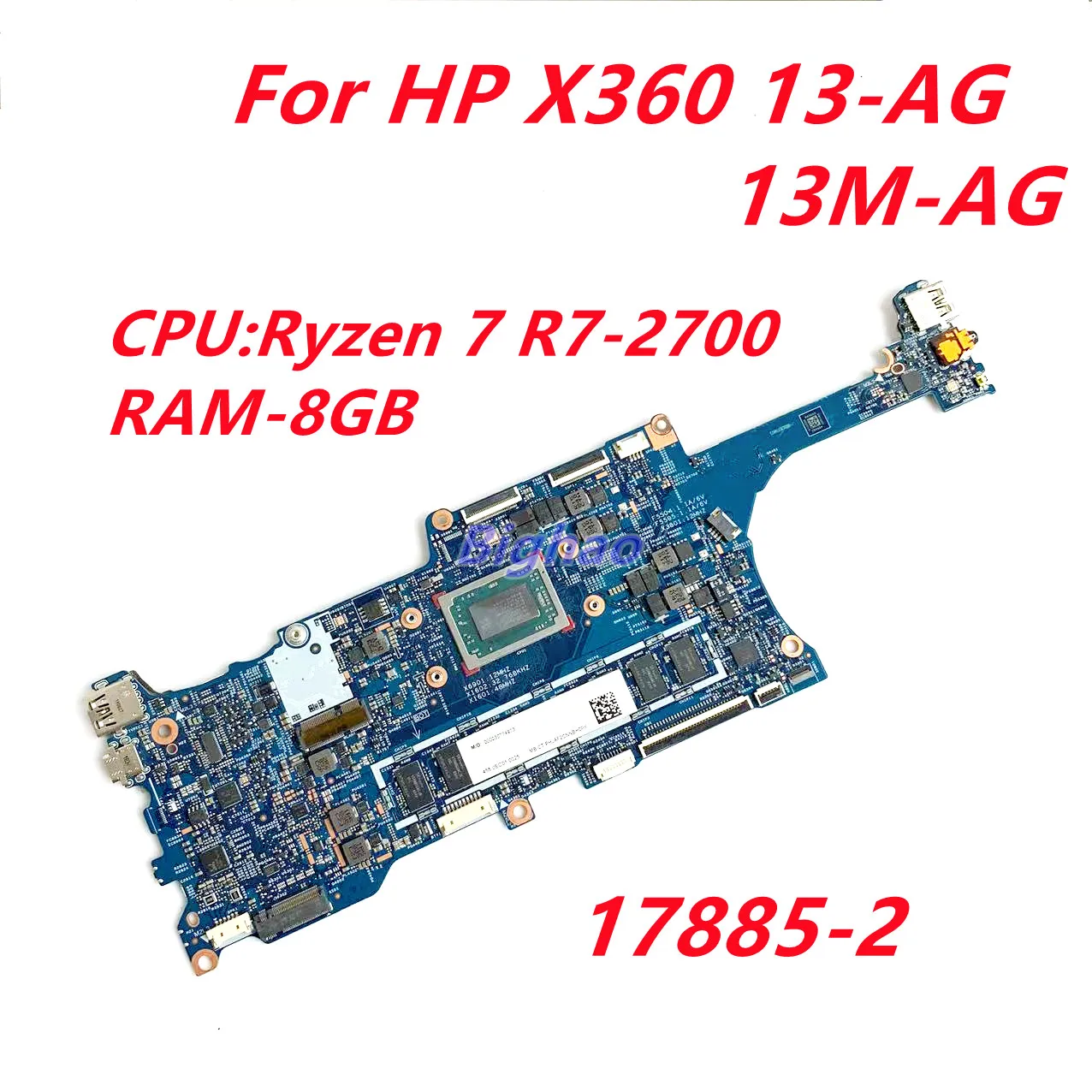 

Для HP Envy X360 13-AG 13Z-AG материнская плата для ноутбука, системная плата, L26110-601 448.0EC05.0021 17885-2 W/ Ryzen 7 L26110-001 8GB