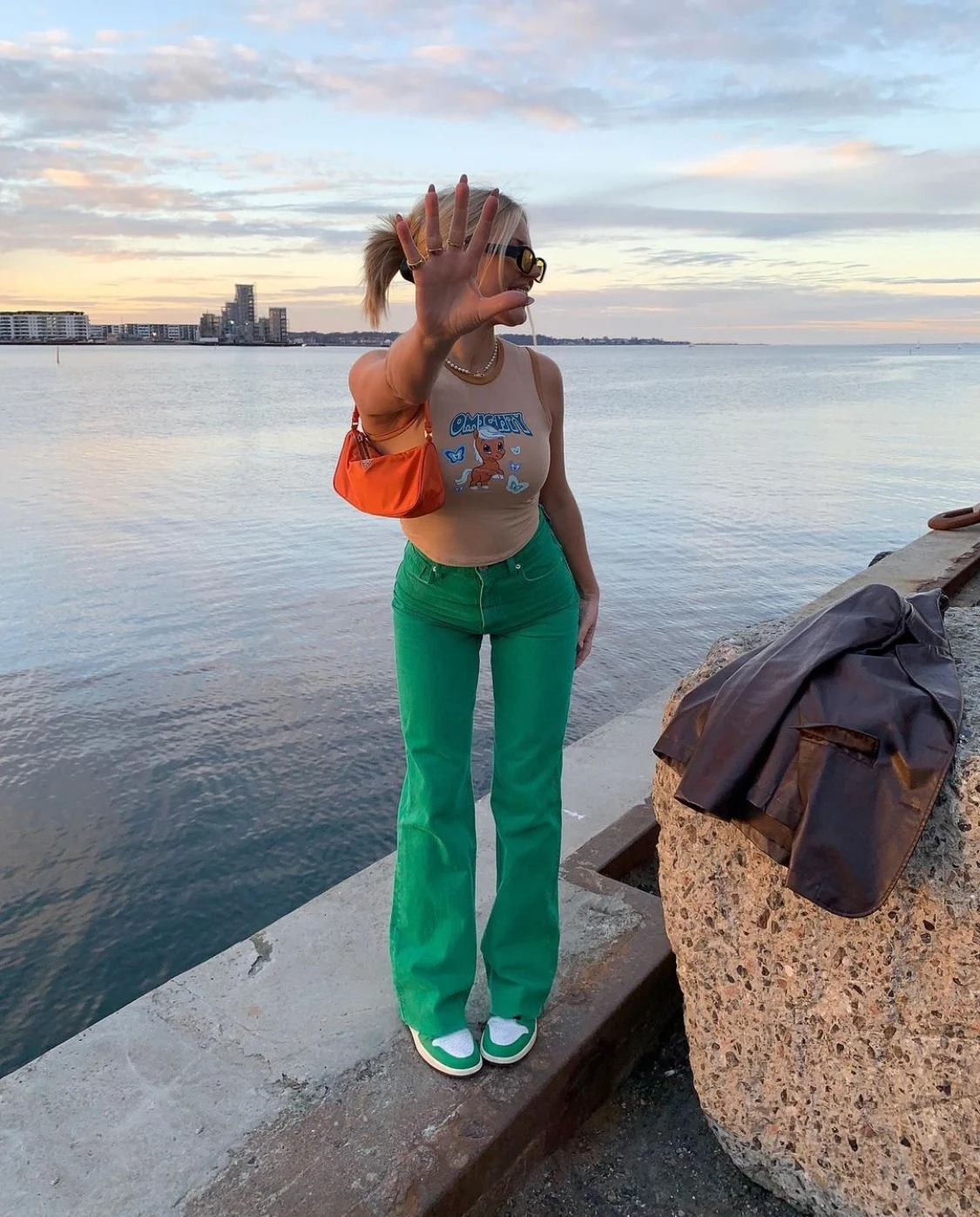 Новинка 2022 Женские винтажные синие и розовые джинсовые брюки повседневные