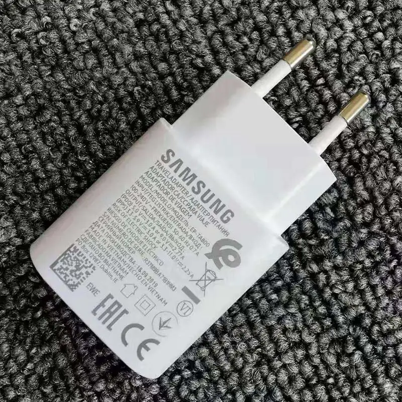 EU Charger Only Samsung Note 10 супер быстрое зарядное устройство 25 Вт ЕС Путешествия Usb PD Быстрый ЕС дорожный адаптер для зарядного устройства type C кабель для Galaxy Note 10+ a90 - Тип штекера: EU Charger Only