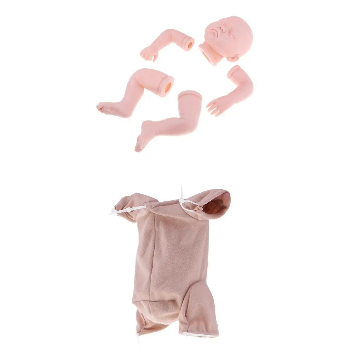 

DIY Making Safe 22' Reborn Kit Silicone Blank Baby Doll Mold Cloth Body Set