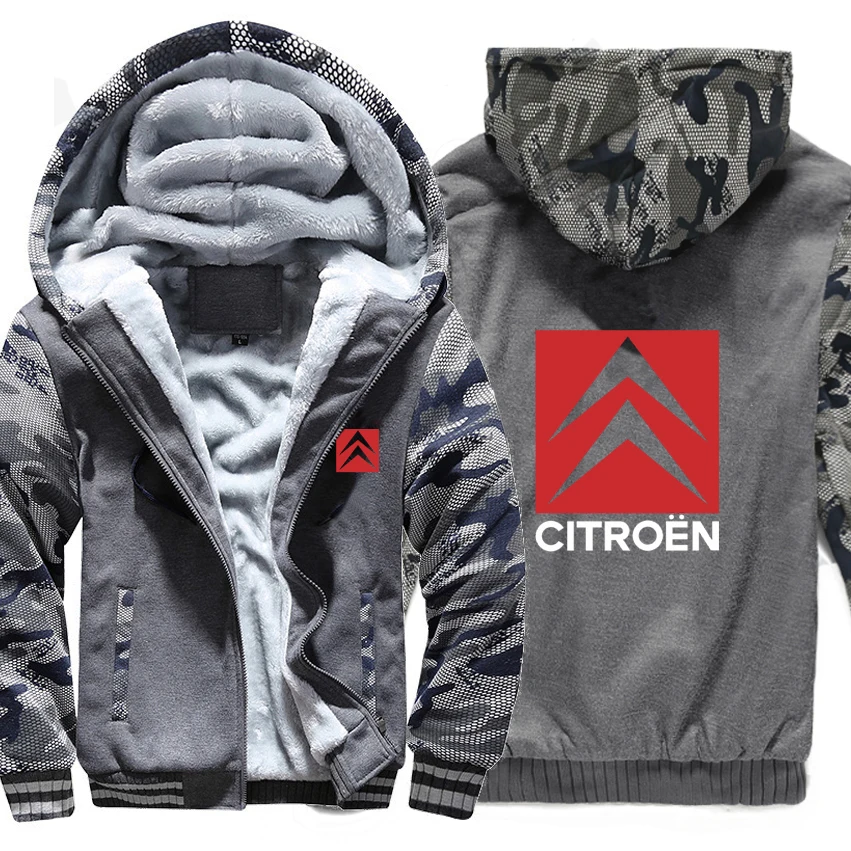 As picture Citroen толстовки Зимний камуфляжный чехол куртка мужская флисовая Citroen мужская Толстовка - Цвет: As picture