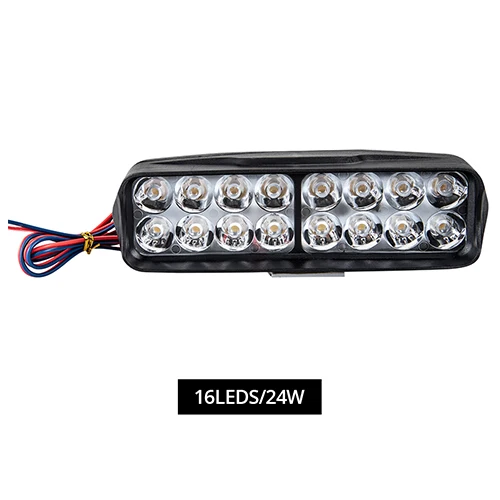 1Pcs 16Led Светодиодный рабочий бар, фара для автомобиля, мотоцикла, трактора, лодки, внедорожный 4WD 16 СВЕТОДИОДНЫЙ грузовик, внедорожник, ATV, противотуманные фары, лампа 12 В 24 В - Цвет: 1Pcs 16Led