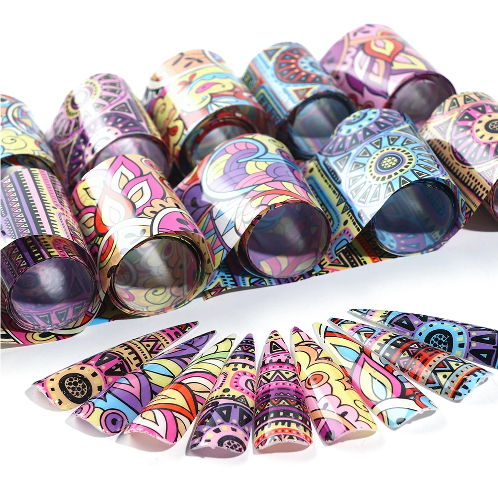 Переводная Фольга для дизайна ногтей набор наклеек звездное небо подсказки