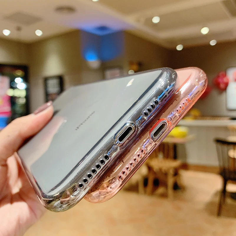 Transparent TPU Color Soft Mobile Phone Case For iPhone X XS XR Max 6 6S 7 8 Plus Back Cover |