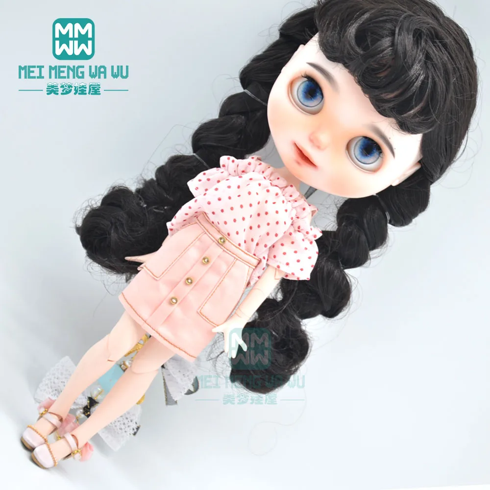 1 шт. модная одежда для кукол Blyth модные рубашки мини-юбки с открытыми плечами Azone