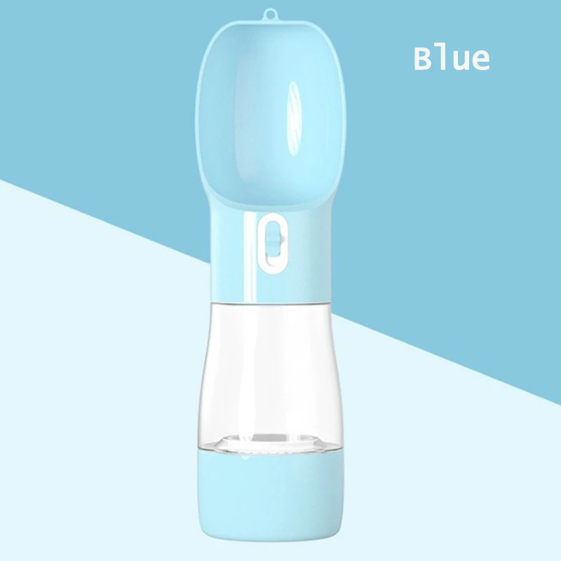 Blue Портативный собака бутылка для воды для путешествий для собак Еда воды миска для кормления питья и отдыха на природе, кот диспенсер для воды 500 мл товары для домашних животных - Цвет: Blue