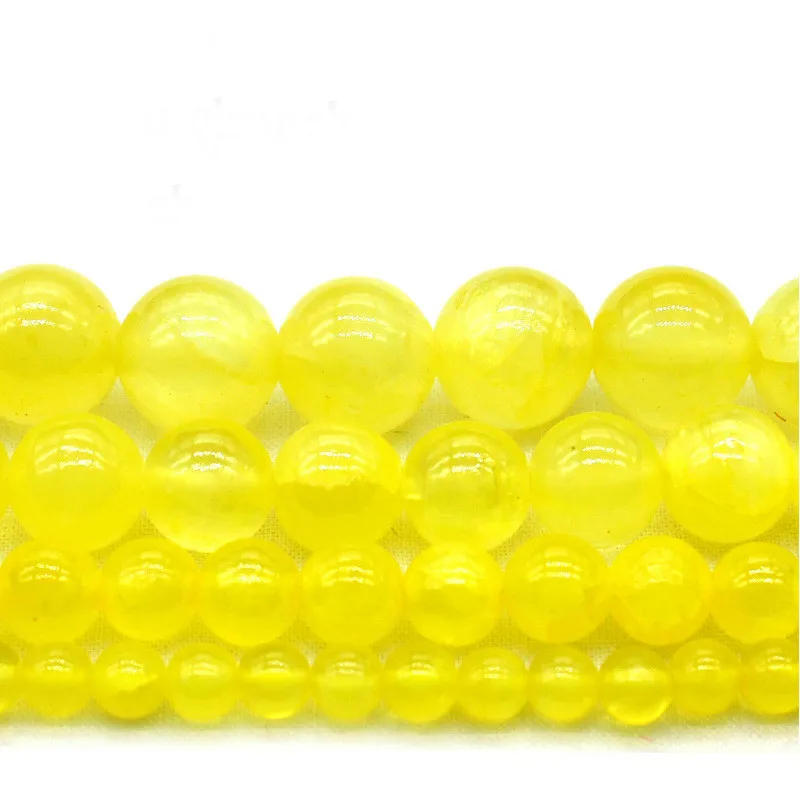 Натуральные золотистые желтые нефриты бусины из халцедона круглые россыпью для