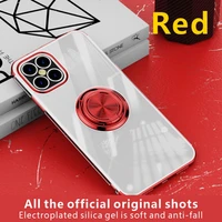 %e3%80%90red%e3%80%91iphone series mobile phone case 12 11pro 87 xs electroplated protective sleeve magnetic suction car bracket ring