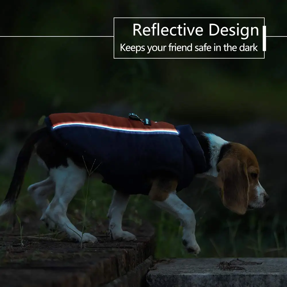 Теплая зимняя куртка для собак малого и среднего размера водонепроницаемая