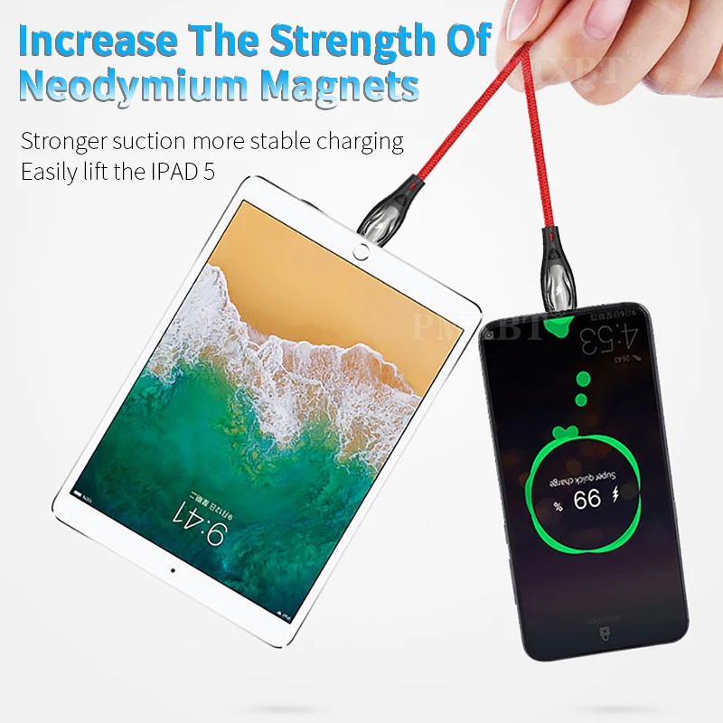 Магнитный кабель USB Type-C мощностью 40 Вт 5A суперзарядка быстрая зарядка для Huawei Honor