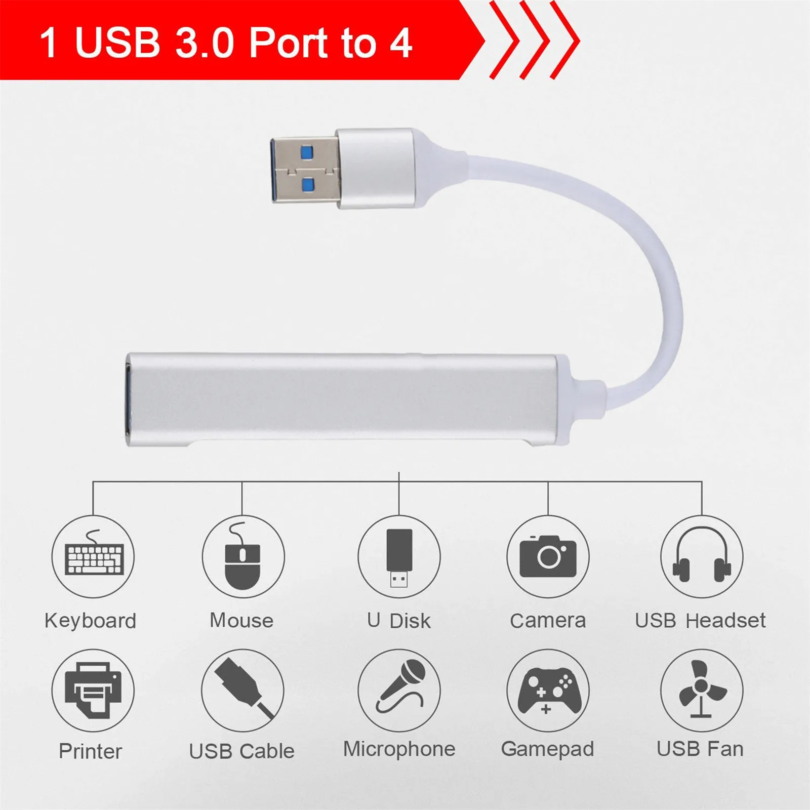 Адаптер usb-хаб 3 0 4 порта USB высокоскоростной разветвитель адаптер OTG для ноутбука