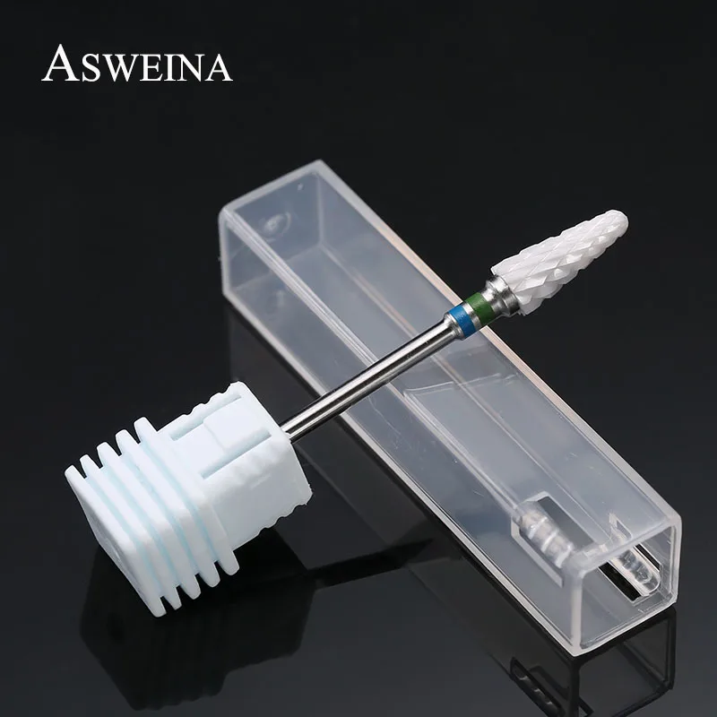 ASWEINA, 1 шт., керамические сверла для ногтей, электрические острые режущие роторные заусенцы, устройство для маникюра и педикюра, художественные инструменты, пилки для ногтей - Цвет: NO1
