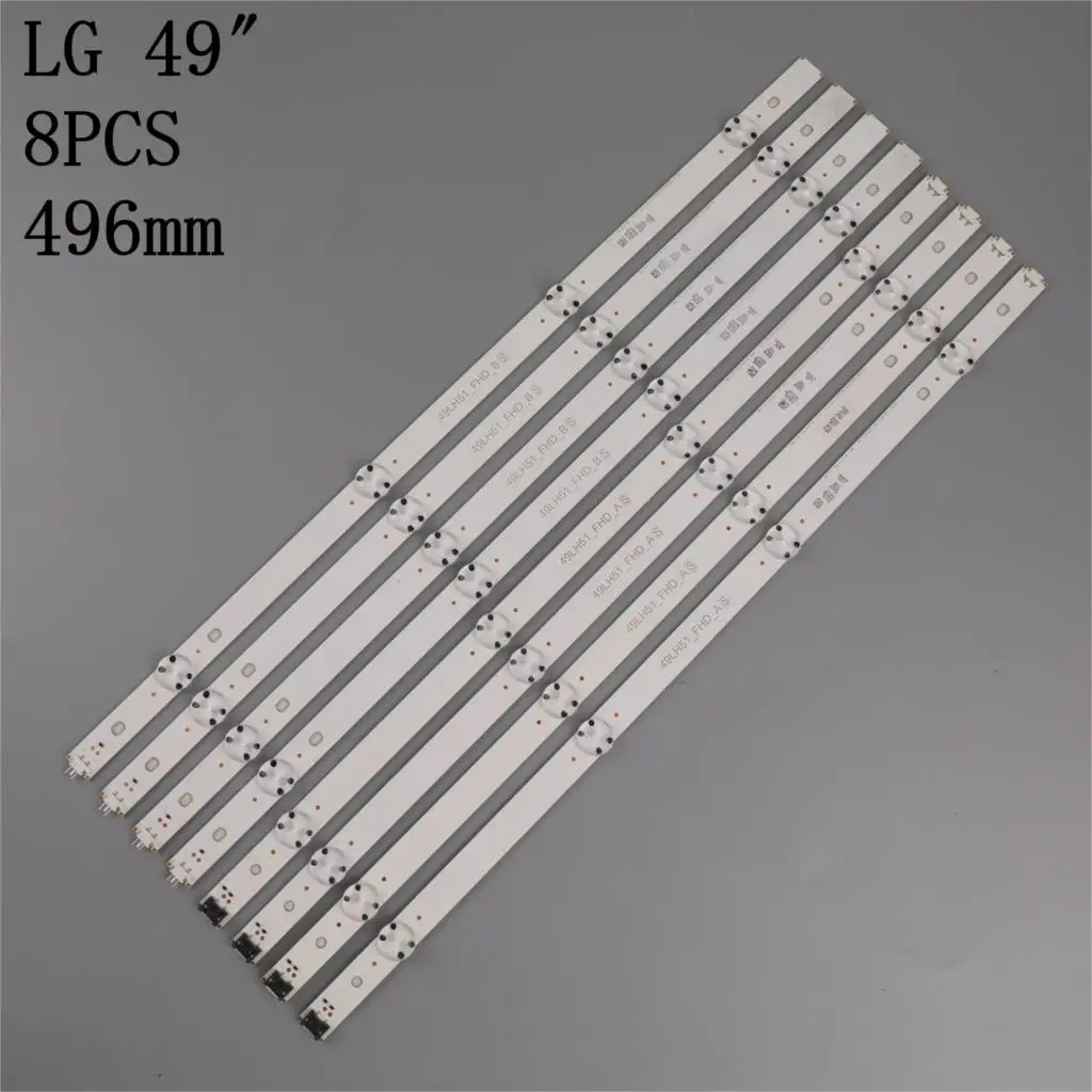 

New 1set=8 PCS LED backlight strip for 49inch TV LG 49LH5100 49LH5700 49LH51_FHD_A 49LH51_FHD_B SSC_49inch_FHD_A B