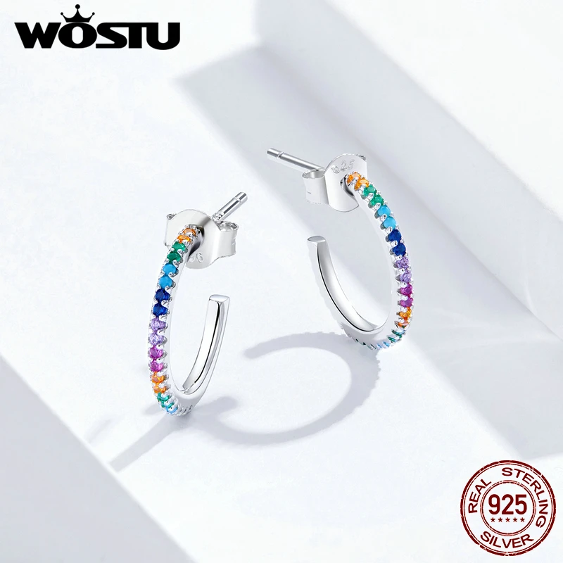 Серьги гвоздики из серебра 925 пробы с разноцветным цирконием|Серьги-гвоздики| |