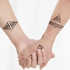 Египетские треугольные крылья для глаз тотем, Переводные Временные татуировки, водостойкие временные наклейки для мужчин, женщин, мужчин, сексуальные крутые красивые боди-арт