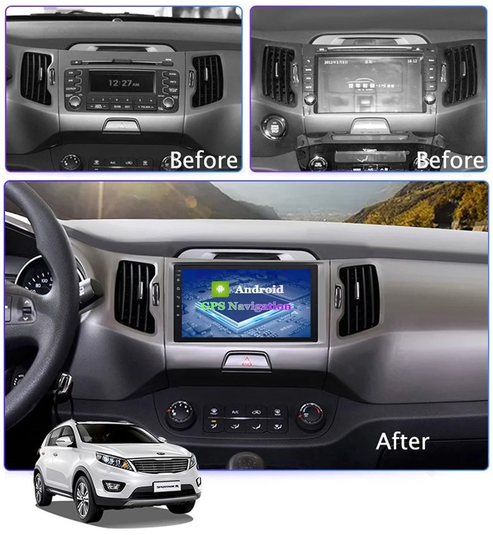 Android Восьмиядерный автомобильный радиоплеер для KIA SPORTAGE 2010-2016 Автомобильный
