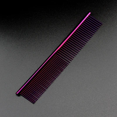 purple 1Pcs 19 см очень легкая 35 г расческа для животных профессиональная расческа для ухода из алюминиевого сплава щетка для домашних животных для собак аксессуары для кошек - Цвет: purple 1Pcs
