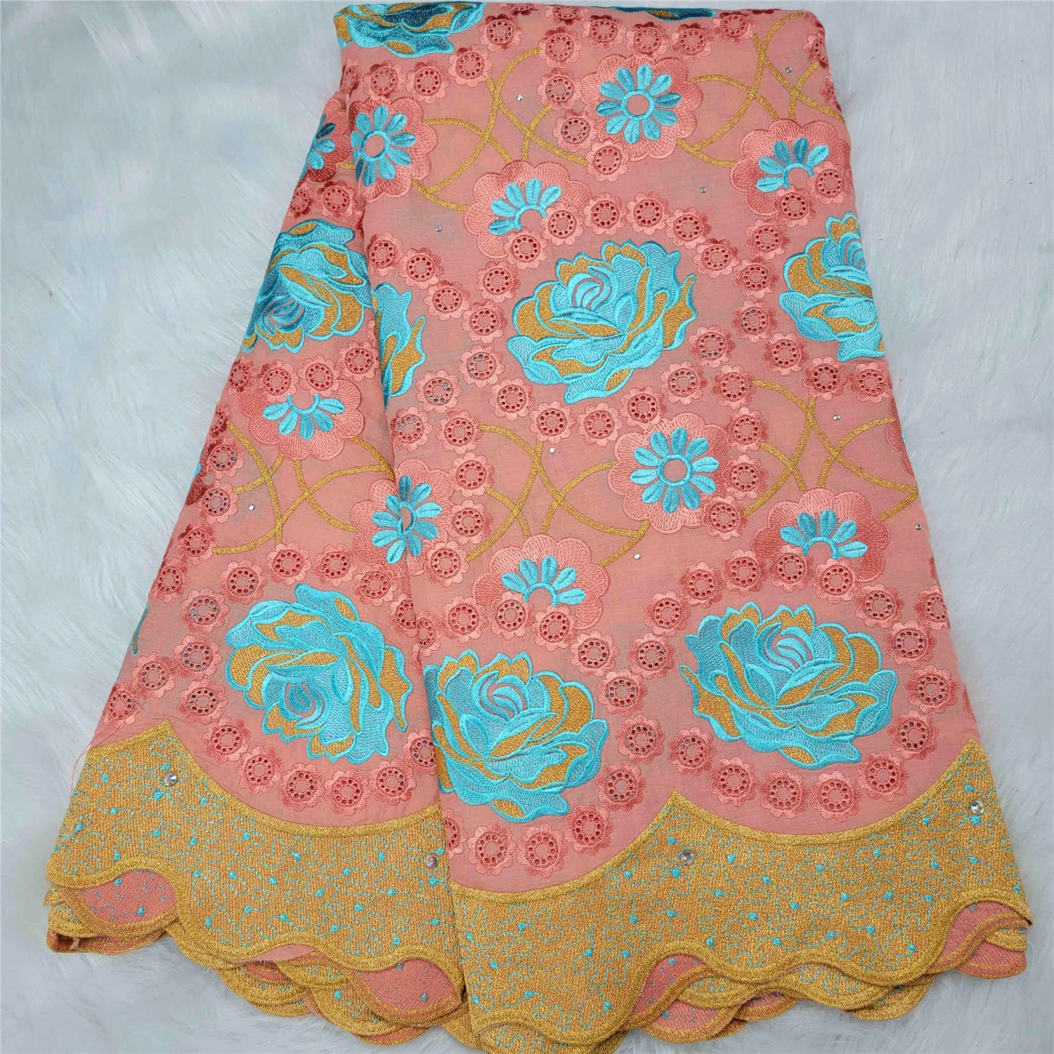 

African Lace Fabric Swiss Voile Lace High Quality Nigerian Lace Fabrics For African Wedding Party Tissu African Broderie HLC311