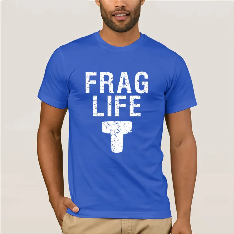 men Frag Life. Funny Coral Reef Aquarium Aquarist T shirt Summer Mens Fashion Shirt 100% Cotton | Мужская одежда