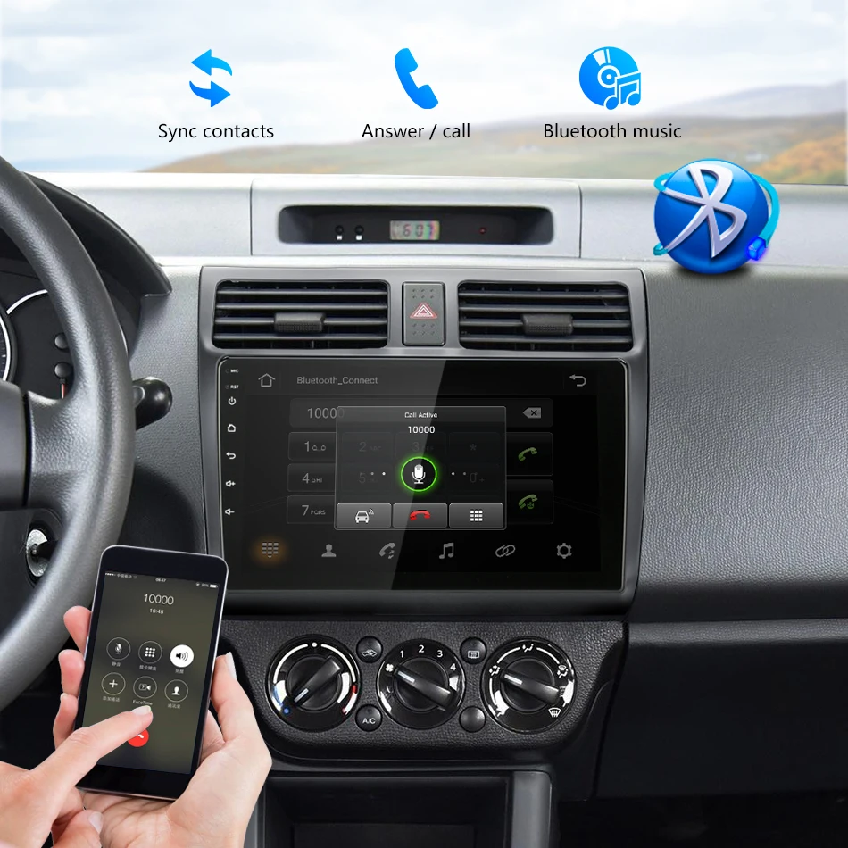 10," Android 8,1 4G чистая Автомобильная Стерео gps навигация мультимедийный плеер для Suzuki Swift 2005- головное устройство RDS DSP AHD обратный