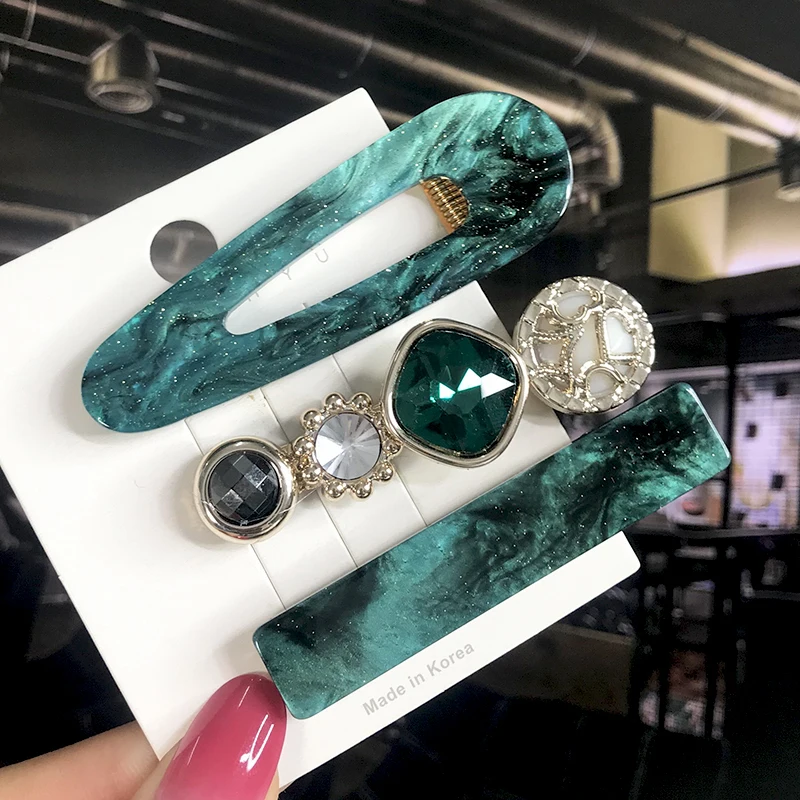 

New Fashion 3/4pcs Set Pearl Hair Clip For Women Korean Hairpin Geometric Crystal Hair Barrettes Girl Hair Accessories Hairgrip