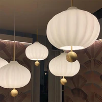 italian pumpkin pendant light creative restaurant hotel living room light simple glass chandelier decorative light led light