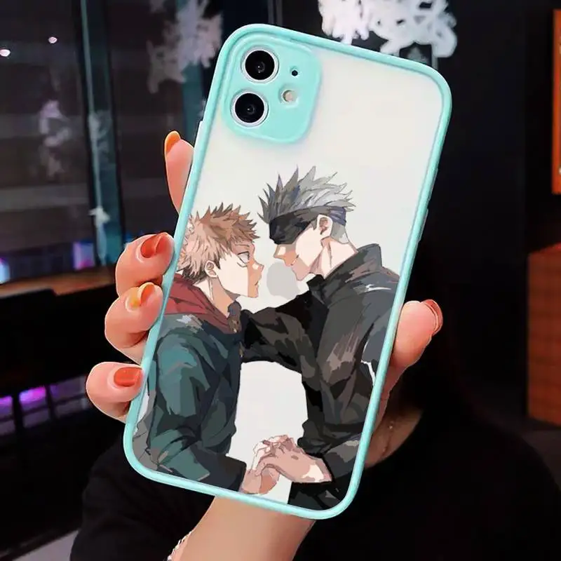

jujutsu Phone Cases Matte Transparent For iPhone 12 Mini 11 Pro XR XS Max 7 8 Plus