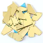 Зеркальные стразы для крепления свадебного платья, шт.упак., 50, неправильной формы акриловые, B3597