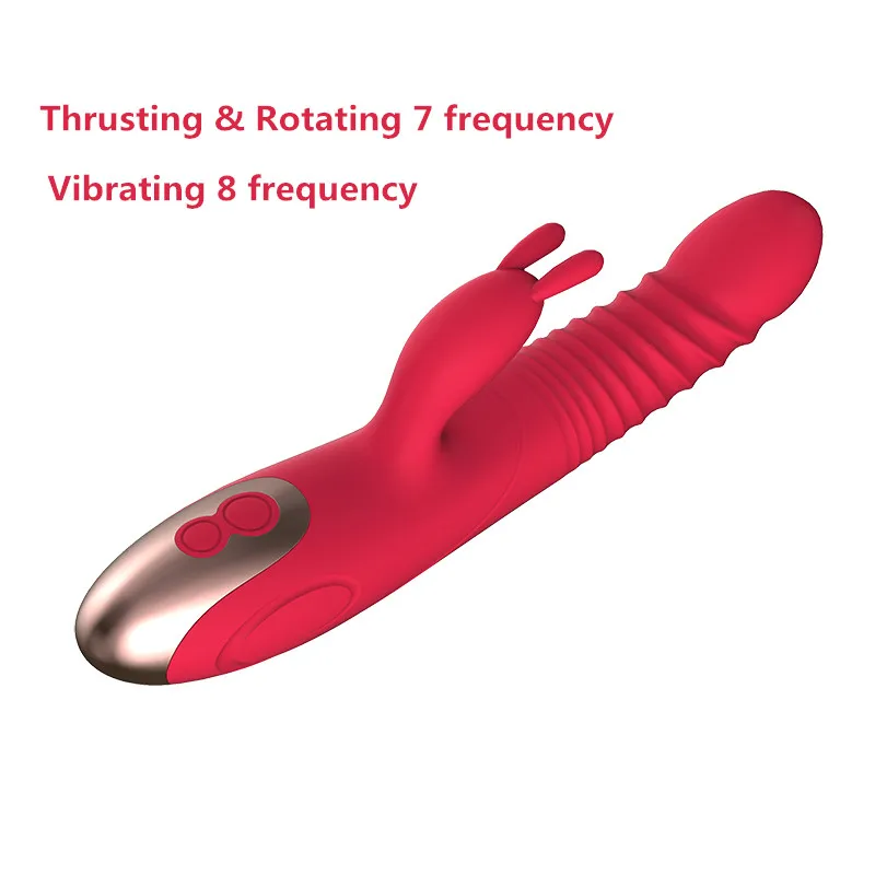 Sex Toys Clitoris G-spot Vibrators Thrusting Dildo 8 Frequency Vibrating 7 Rotating Massager Magic Wand for Woman | Красота и