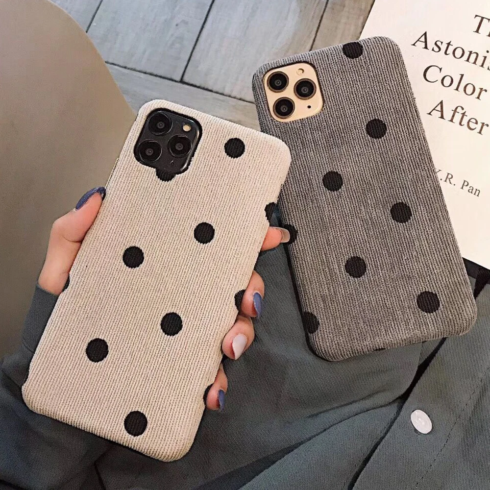 LOVECOM Ретро волна Точка чехол для телефона для iPhone 11 Pro Max XR XS Max 6 6S 7 8 Plus X сплошной цвет мягкая ткань задняя крышка Coque подарок