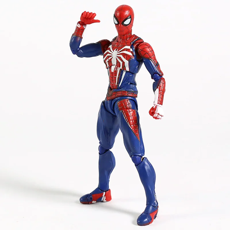 Avengers SHF Spider-Man Upgrade Suit PS4 Game Edition - SpiderMan Action Figure Collectible Model Toy Doll Gift image 5