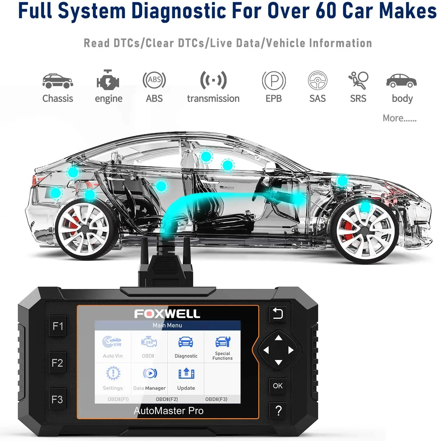 Диагностический инструмент Foxwell NT644 Elite OBD 2 прибор для диагностики автомобиля с