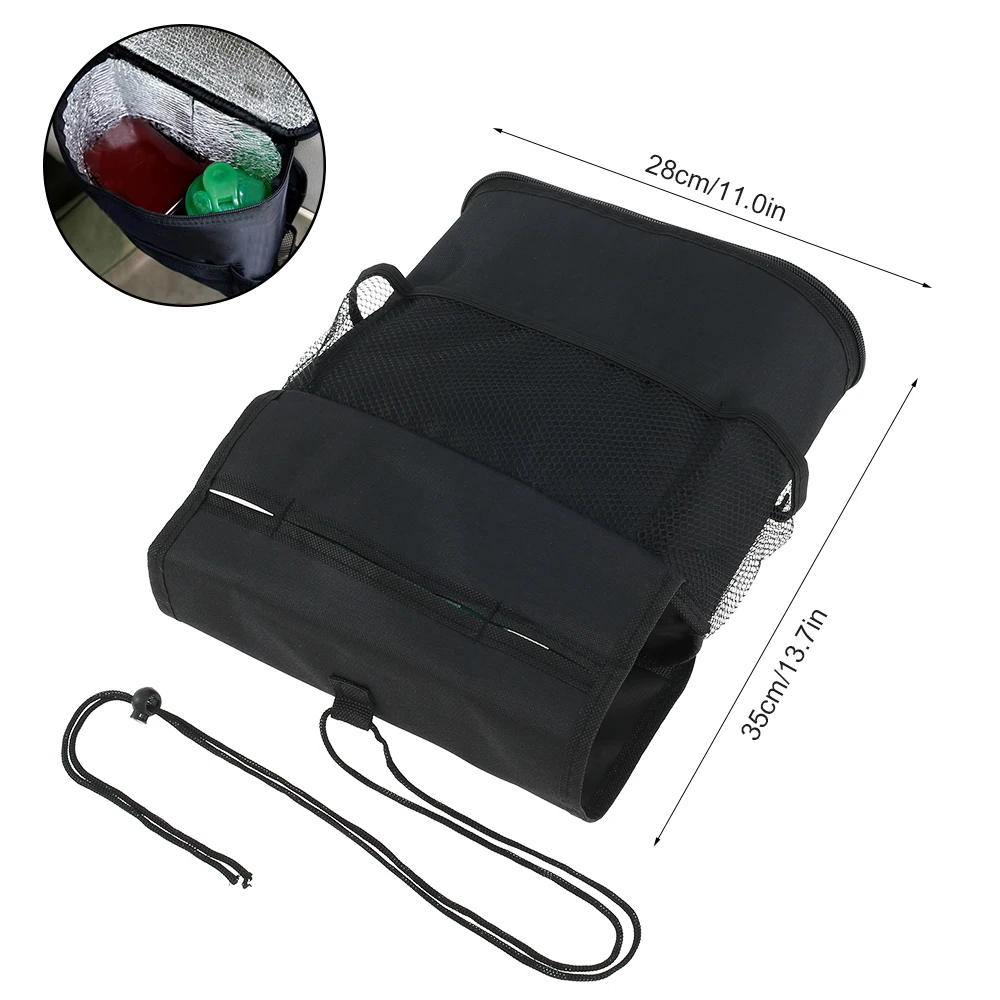 

Car Backseat Storage Bag Easy Install Waterproof Drinks Books Organizers Multiple-pockets Oxford Cloth Tablet Holder Seat Saver