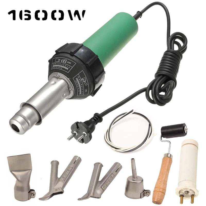 

220 В, 1600 Вт, 3000 па, пластиковые интегрированные сварочные аппараты, Сварочная горелка горячего воздуха, нагревательный элемент G un + 2 скоростн...