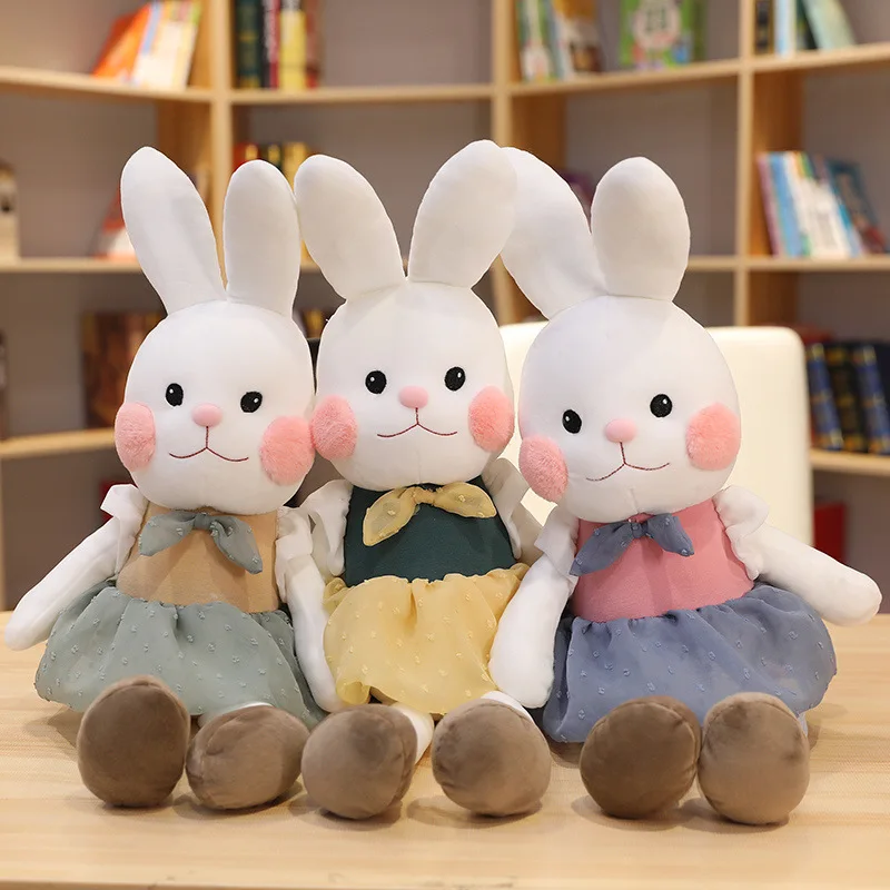 

45/55CM Plush Toys Cartoon Animal Rabbit Bunny Stuffed Doll Baby Infants Sleeping Mate Bithday Christmas Gifts For Children Kids