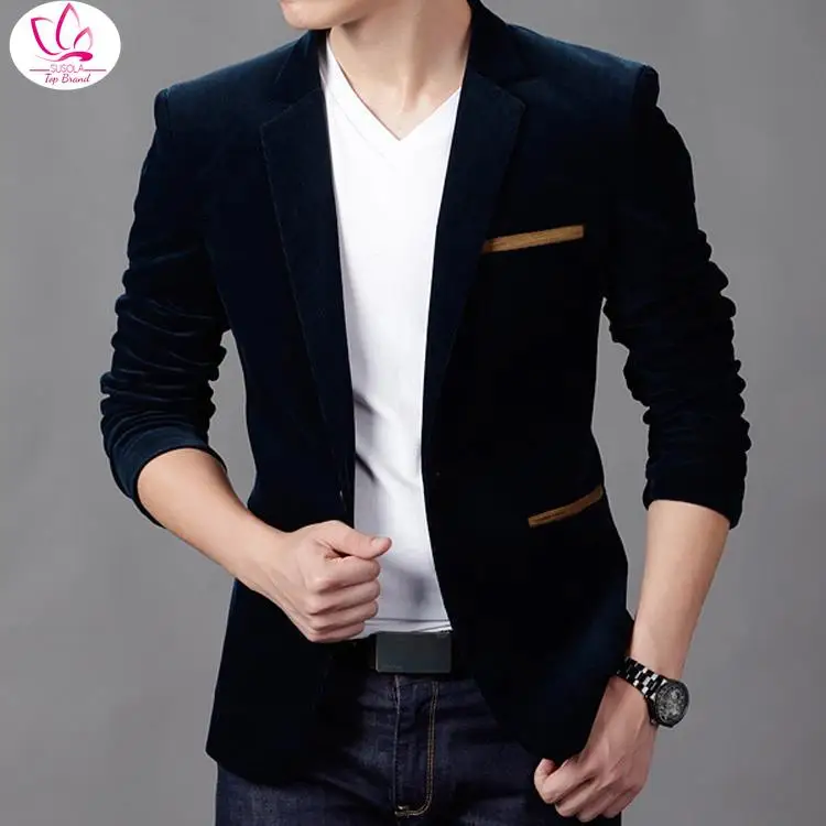 

Новое поступление роскошный мужской блейзер новый весенний модный брендовый высококачественный хлопковый облегающий мужской костюм Terno ...