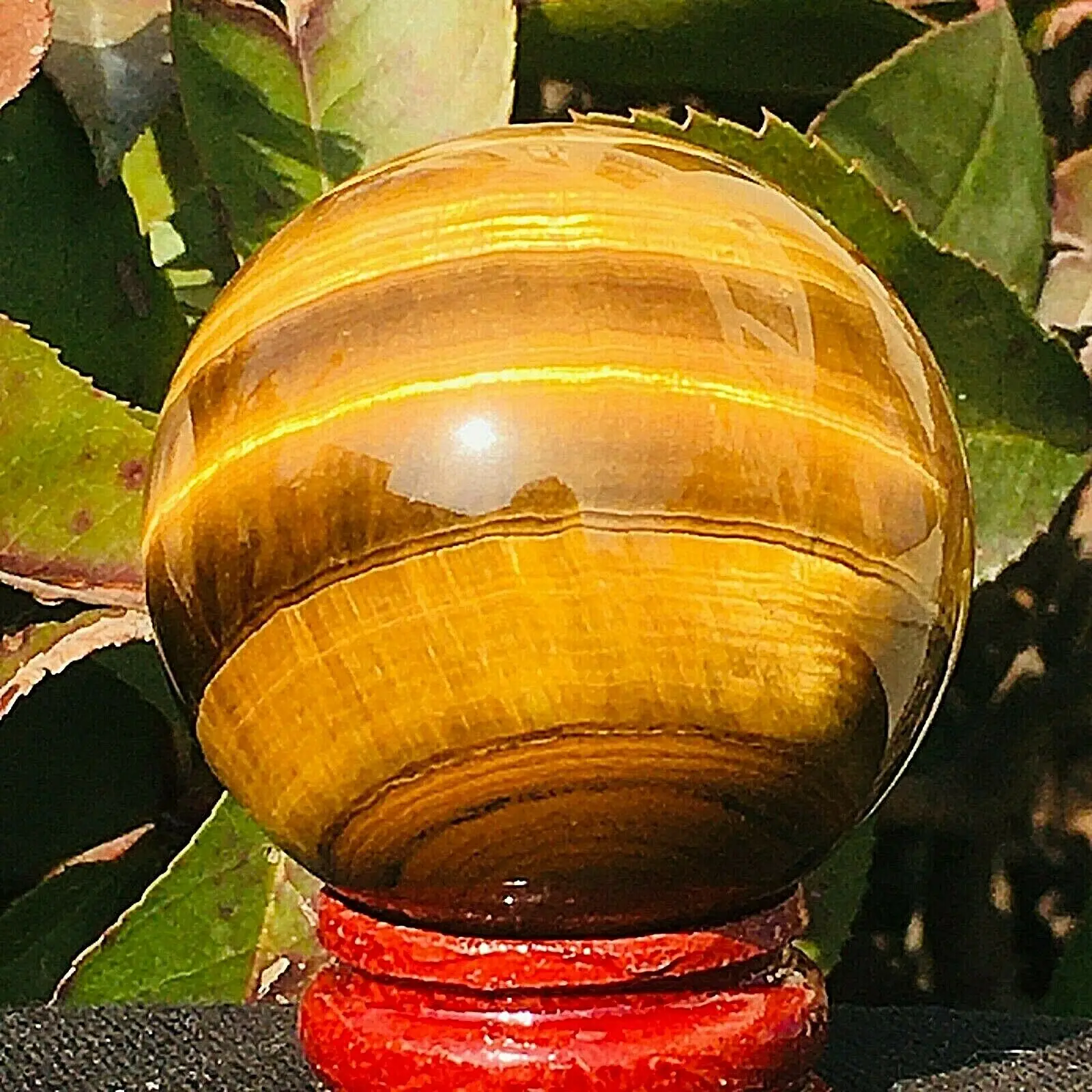 

Natural tiger eye crystal ball, colored stone, home decoration, desk decoration, office furnishings, evil stone.