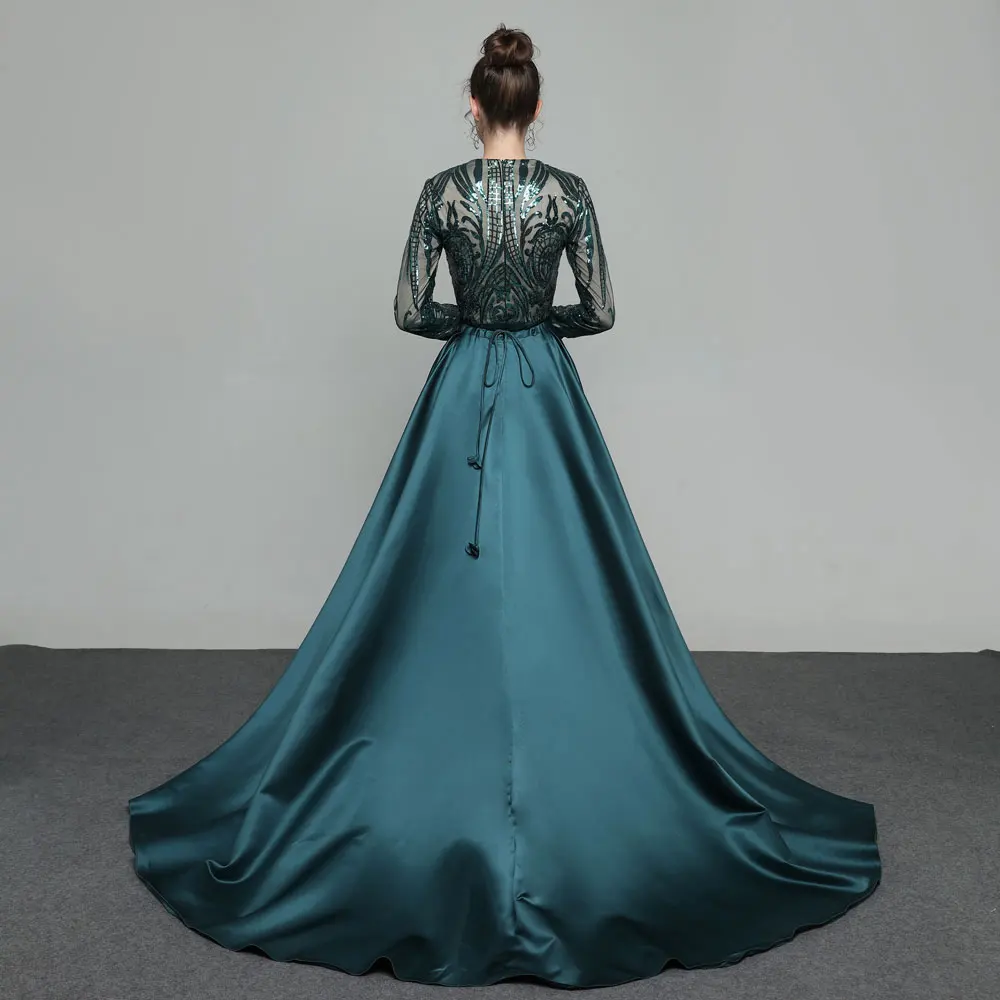 Платья для выпускного вечера в мусульманском стиле с длинным рукавом Vestido de Festa robe