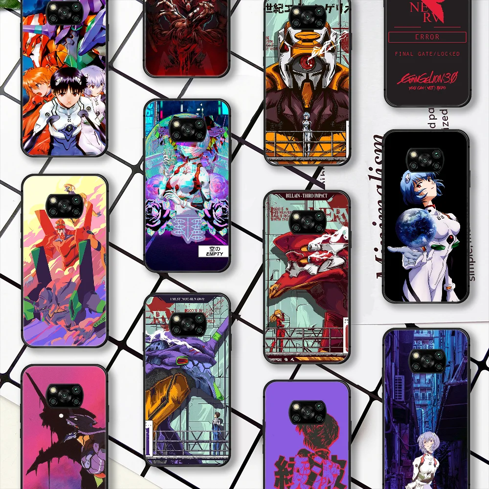 

EVA EVANGELION Anime Phone Case For Xiaomi Mi Note 10 A3 9 MAX 3 A2 8 9 Lite Pro Ultra black Prime Silicone Cover Luxury Bumper
