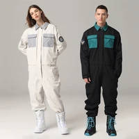 one piece couple ski suit men women snowboard set conjoined snow board jacket pants one piece loves ski trousers and jacket set