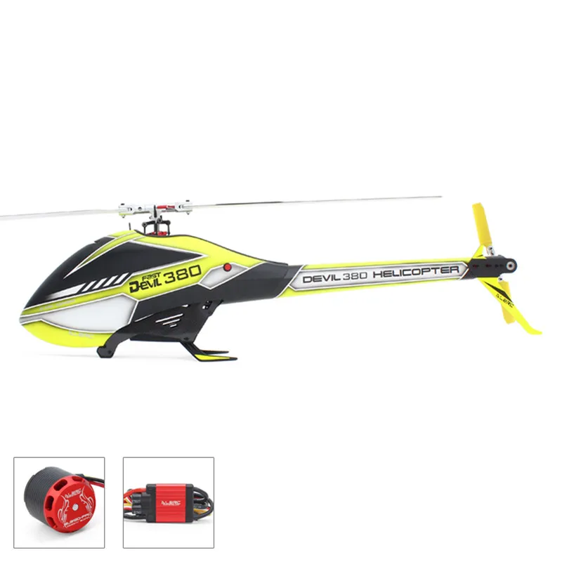 Цвет: желтый ALZRC-Devil 380 FAST FBL Combo 380 RC вертолет подходит SAB 380-серебристый/черный - Цвет: Цвет: желтый