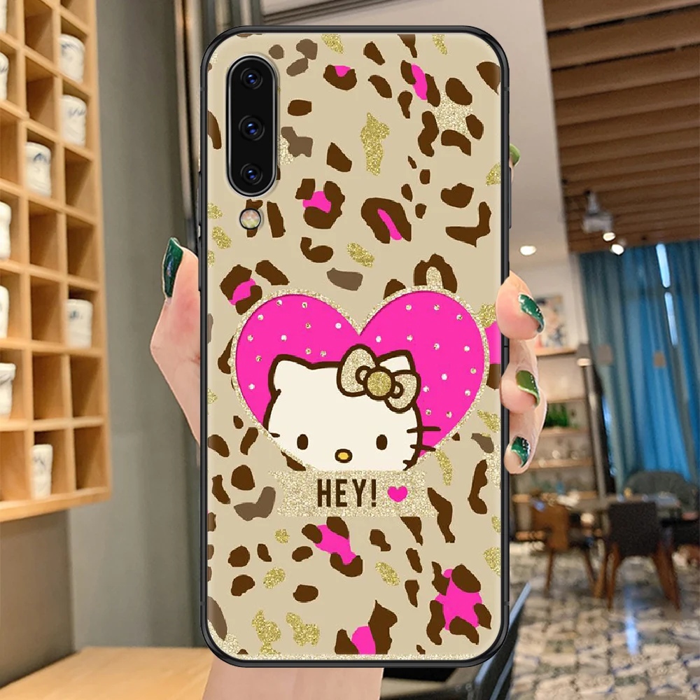 

Cartoon Cute Kitty Lovely Phone case For Samsung Galaxy A 3 5 7 8 10 20 21 30 40 50 51 70 71 E S 2016 2018 4G black 3D Etui soft