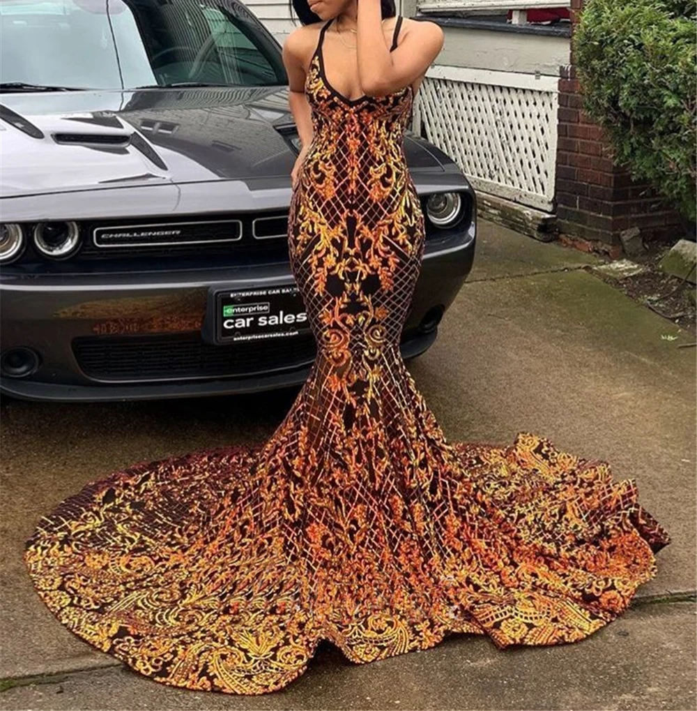 Lanvendia женское платье с лямкой на шее золотисто желтое блестящее сексуальное