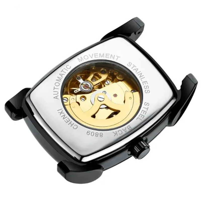 

Automatic Watch Men Hollow Mechanical Watch Leather Band Mechanical Watches Luminous Waterproof Wristwatches montre homme
